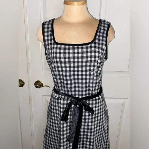 Draper James RSVP Gingham Dress Medium Sleeveless, Southern Charm Check Print - Picture 5 of 10